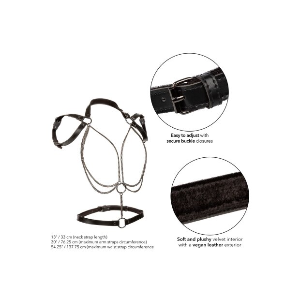 CalExotics Euphoria Collection Plus Size Multi Chain Halter Black