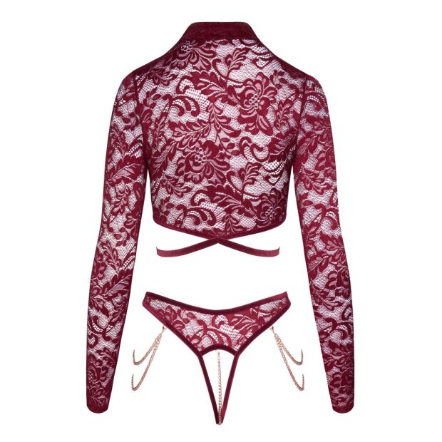 Abierta Fina Open Top & Thong red S