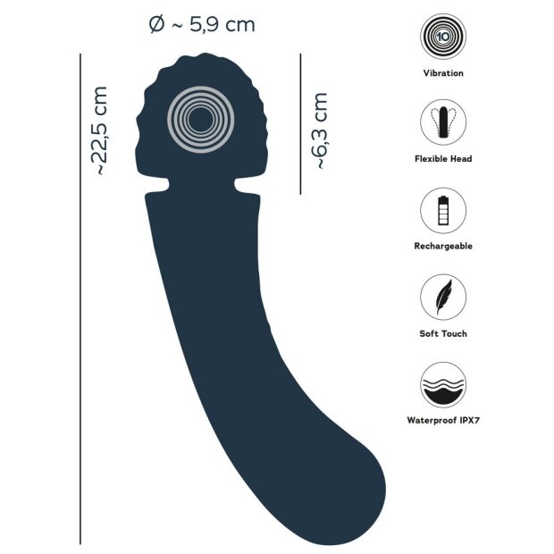 You2Toys Oh! Wand Vibrator Schwarz 22,5 cm