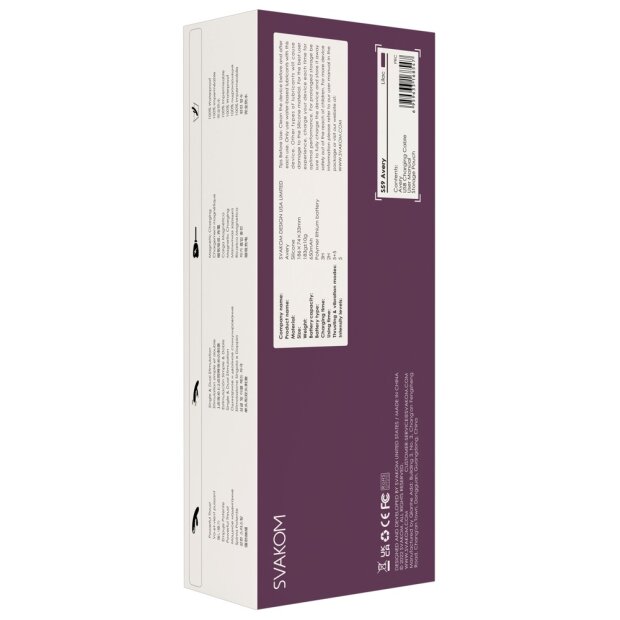 Svakom Avery Rabbit-Vibrator Rosa 18,6 cm