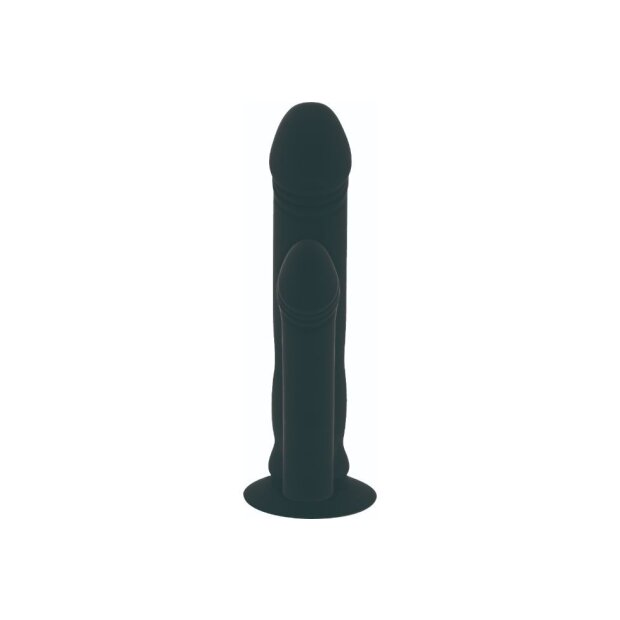 Yuira PleasureLab Twin Dildo mit Vibro Bullet Noir