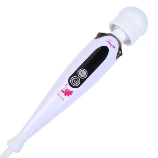 Fairy Five Star Wand Vibrator Weiß 26 cm