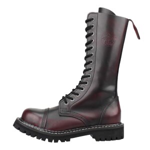 Outlet - Angry Itch 14-Loch Leder Stiefel Burgundy...