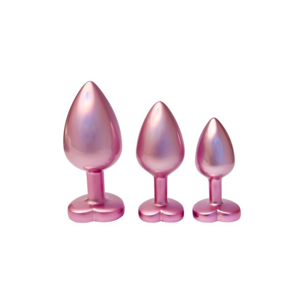 Dream Toys Gleaming Love Pearl Pink Plug Set Analplugs Rosa 3 Teilig