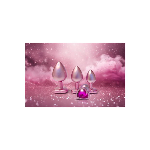 Dream Toys Gleaming Love Pearl Pink Plug Set Analplugs Rosa 3 Teilig