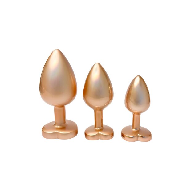 Dream Toys Gleaming Love Pearl Gold Plug Set Analplugs Gold 3 Teilig