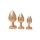 Dream Toys Gleaming Love Pearl Gold Plug Set Analplugs Gold 3 Teilig