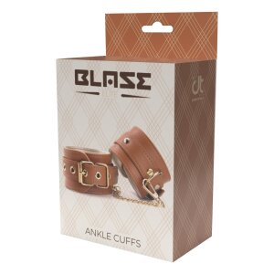 Blaze Elite Ankle Cuffs Cognac Vegan Leather