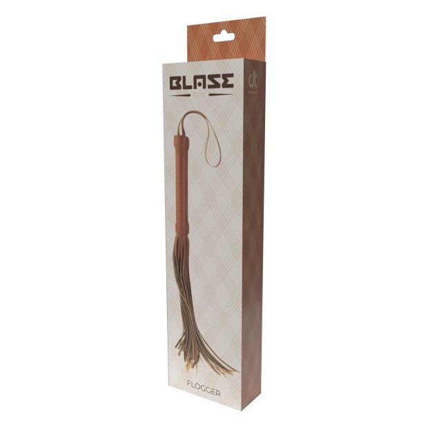Blaze Elite Flogger Cognac Vegan Leather