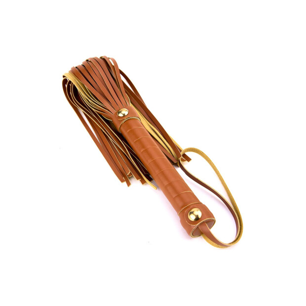 Blaze Elite Flogger Cognac Vegan Leather