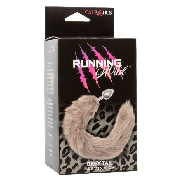 CalExotics Running Wild Tail Grey Analplug Grau ⌀ 2,5 cm