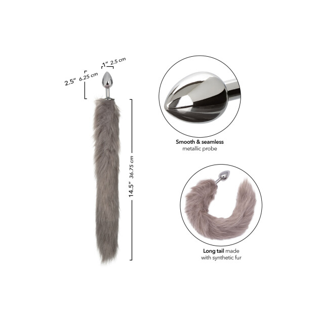 CalExotics Running Wild Tail Grey Analplug Grau ⌀ 2,5 cm