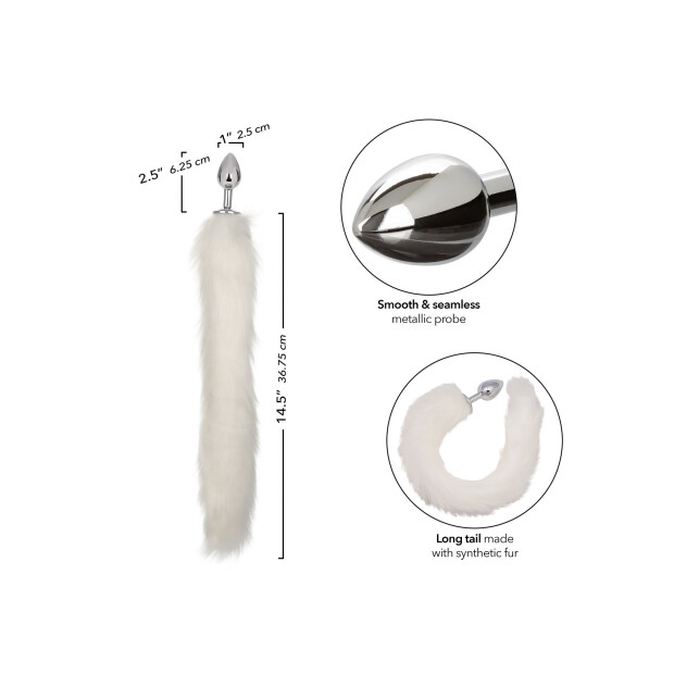 CalExotics Running Wild Tail White Analplug Weiß ⌀ 2,5 cm