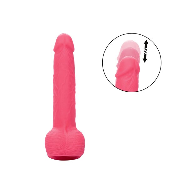 CalExotics Stud Rechargeable Rumbling Thrusting Vibrator Pink 17,75 cm