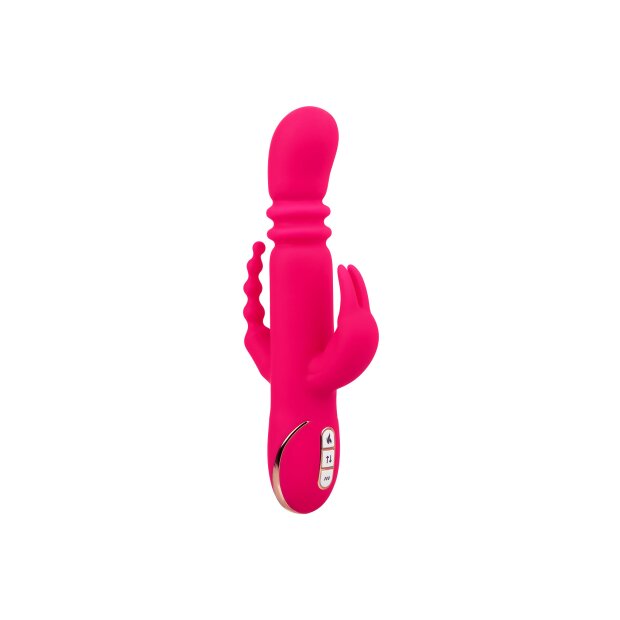 CalExotics Jack Rabbit Signature Heated Triple Fantasy Rabbit Vibrator Pink 14,5 cm