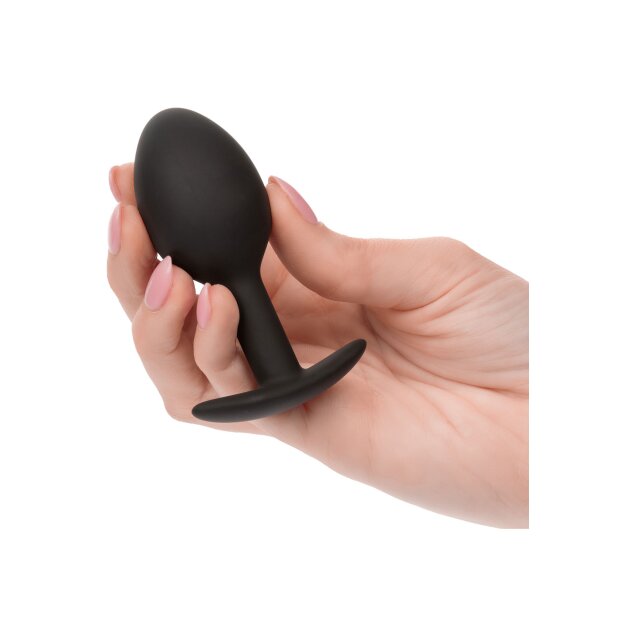 CalExotics Weighted Silicone Plug Analplug Schwarz ⌀ 3,25 cm