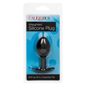 CalExotics Weighted Silicone Plug Analplug Schwarz ⌀ 3,25 cm