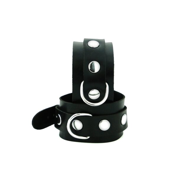 Kiotos Rubber Handcuffs Black