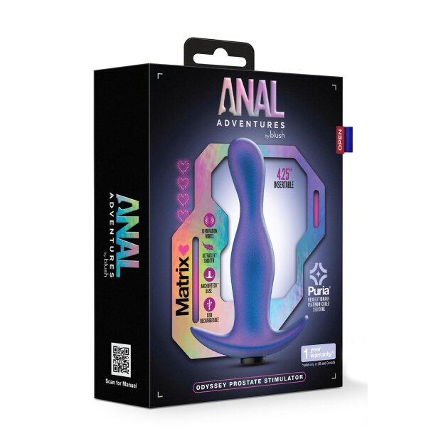 Blush Anal Adventures Matrix Odyssey Prostate Stimulator Space Age Blue