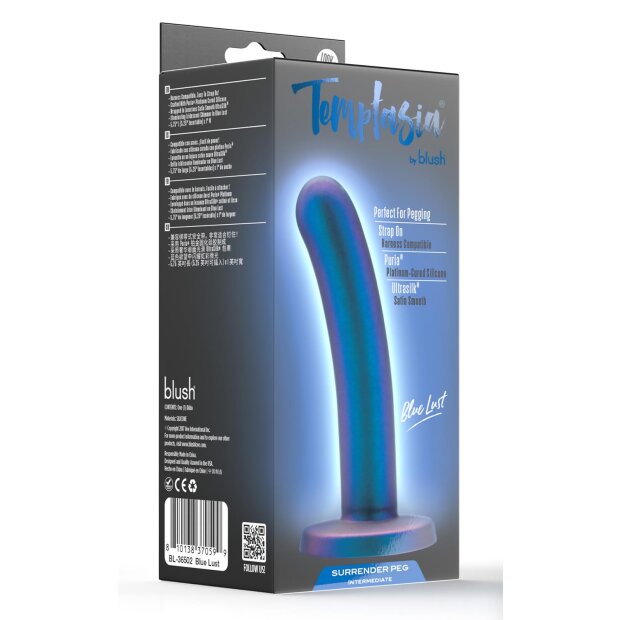Blush Temptasia Surrender Peg Intermediate Lust Strap-On Blau 14,6 cm