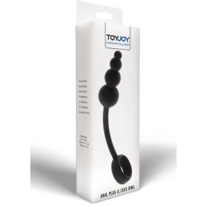 ToyJoy Manpower Anal Plug & Cock Ring Black