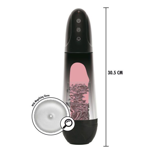 Hidden Desire Automatic Magnify Penis Pump Schwarz 30,5 cm ⌀ 6,5 cm