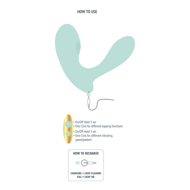 Xocoon DuoVibe II Tapping Vibrator Mint