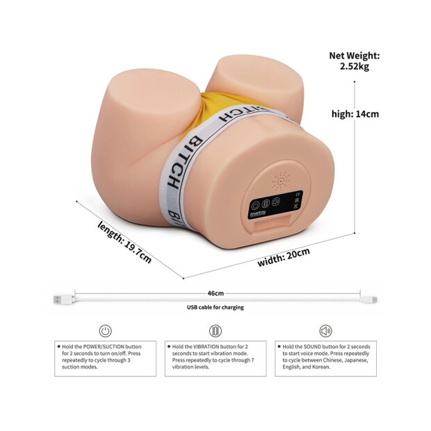 Lovetoy Streetgirls Sensation Pulse Nude Torso Masturbator 2,5 kg