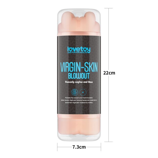 LoveToy Virgin-Skin Blowout Double Side Stroker Vagina and Anus