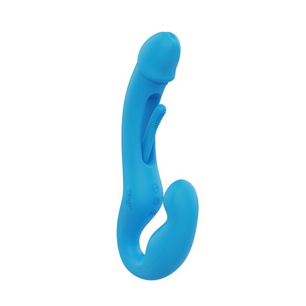 HoneyPlayBox Harmony Duo Strapless Strap-on Blau 24 cm