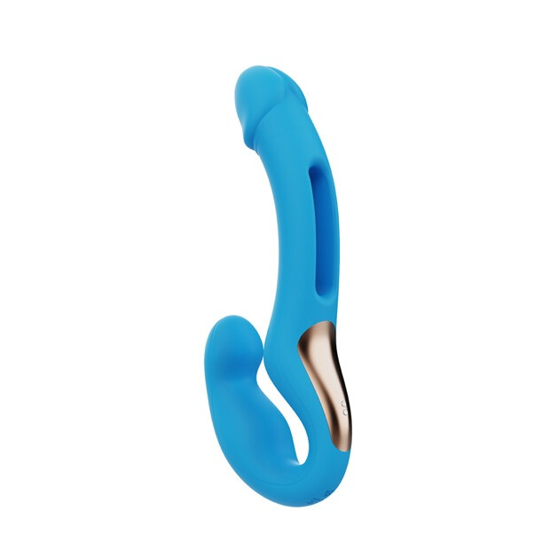 HoneyPlayBox Harmony Duo Strapless Strap-on Blau 24 cm