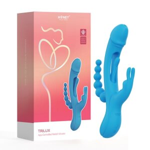 HoneyPlayBox Trilux Kinky Finger Rabbit Vibrator with...