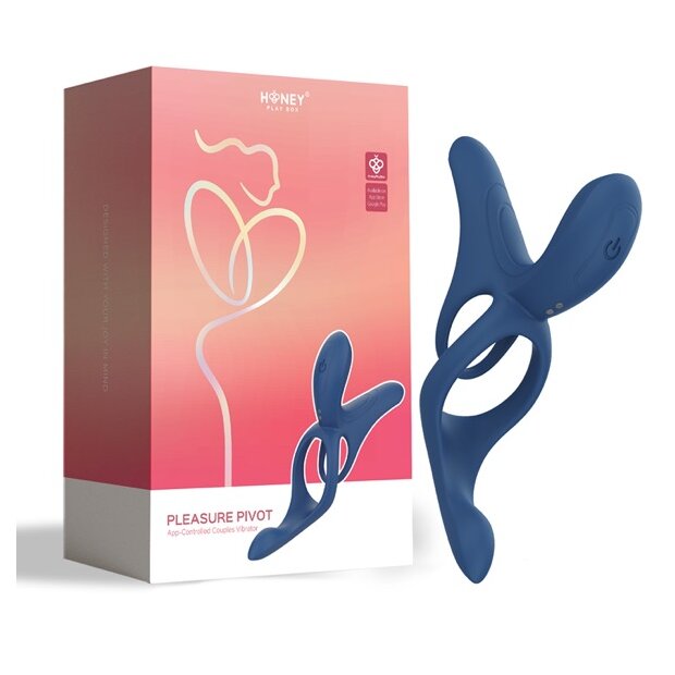HoneyPlayBox Pleasure Pivot Paarvibrator Blau 19 cm