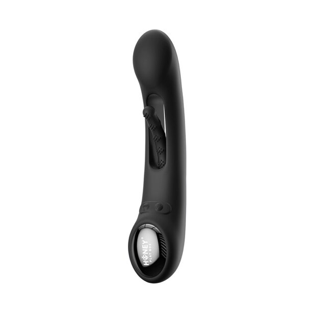 HoneyPlayBox - Tempo-Pressure Sensing App-Controlled Kinky Finger Tapping G-spot Vibrator Black