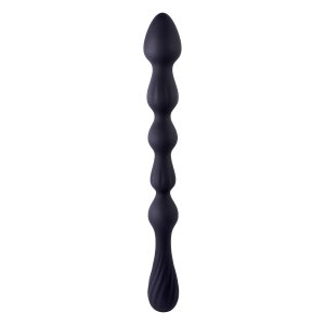 NMC 10,5 Inch Ribbed Silicone Anal Ball Beads Black