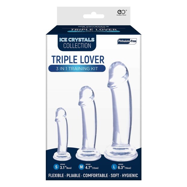 NMC Triple Lover 3 In 1 Training Kit Dildo Set Transparent 3 Teilig