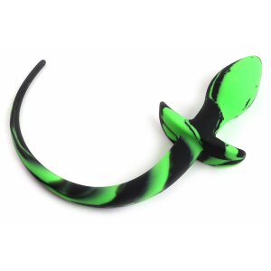 Kinky Puppy Dog Tail Plug Ø 3,2 cm Green Black