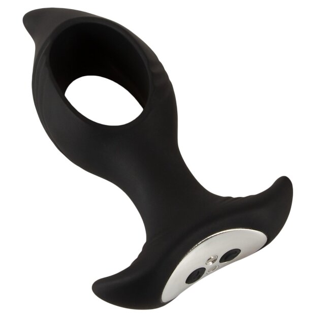 ANOS RC Butt Plug Analplug mit Vibration Schwarz ⌀ 4,5 cm