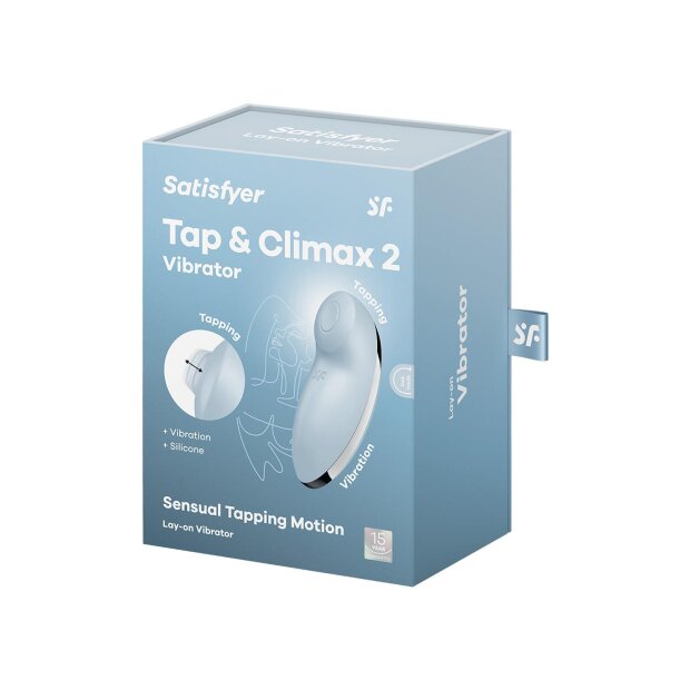 Satisfyer Tap and Climax 2 Druckwellen Vibrator Blau