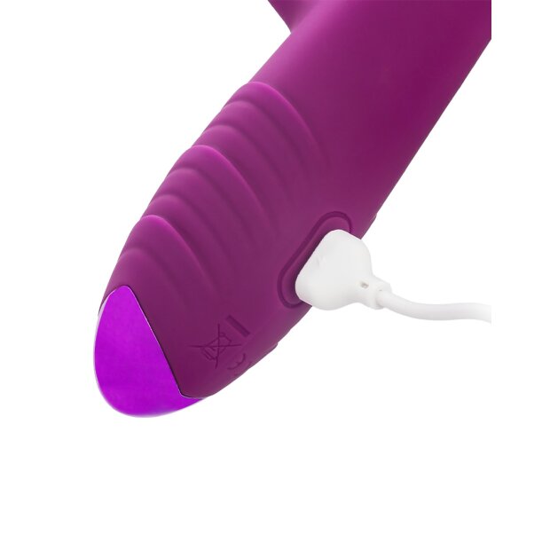 Rimba Stockholm Vibrator mit Klitorisstimulation Lila 24,1 cm