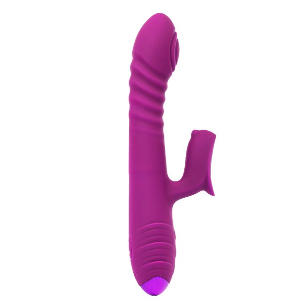 Rimba Stockholm Vibrator mit Klitorisstimulation Lila 24,1 cm