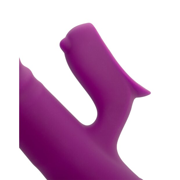 Rimba Stockholm Vibrator mit Klitorisstimulation Lila 24,1 cm