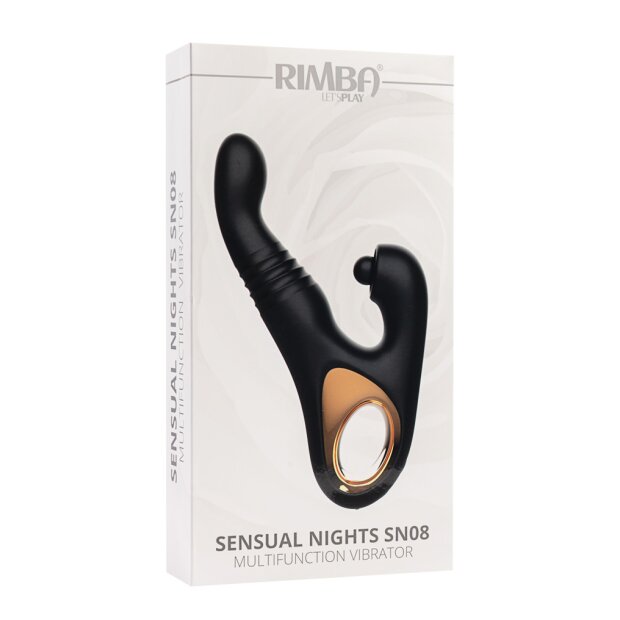 Rimba Toys - Sensual Nights SN08 - Multifunction Vibrator - Black