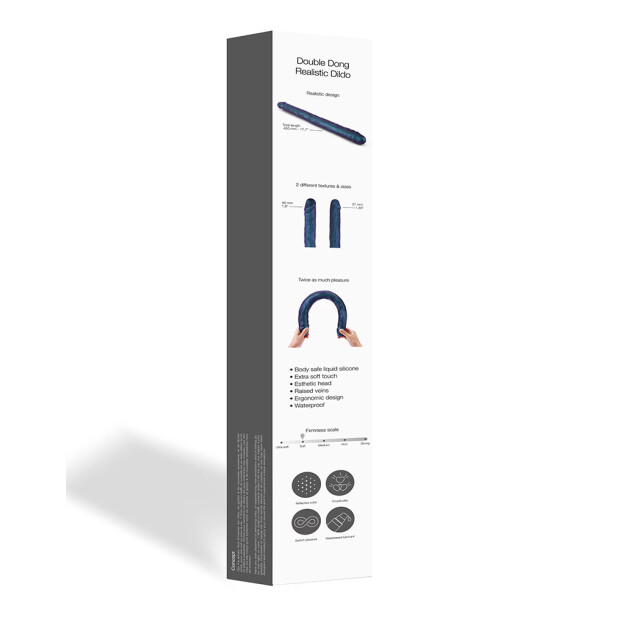 Strap-On-Me Double Dong Realistischer Dildo Lila 45 cm