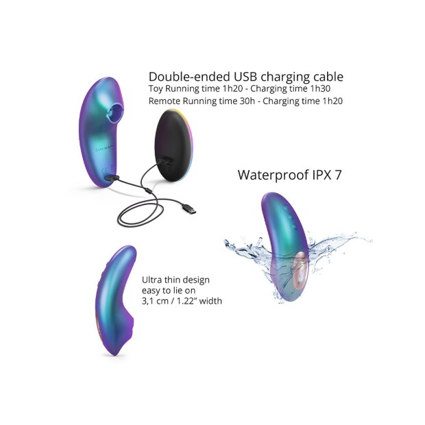 Love to Love Vibromasseur clitoridien avec télécommande Turquoise