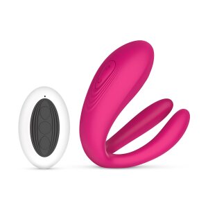 Teazers Couple Vibrator with Remote Paarvibrator Pink 9,5 cm