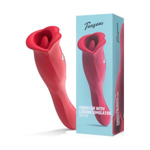 Teazers Vibrator with Licking Clitoris Stimulator Rot