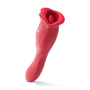 Teazers Vibrator with Licking Clitoris Stimulator Rot
