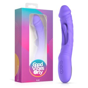 Good Vibes Only Flax Vibrating Dildo G-Punkt Vibrator Lila