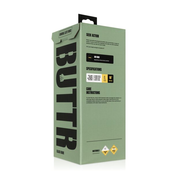 BUTTR Black Hawk Curved Anal Dildo Schwarz